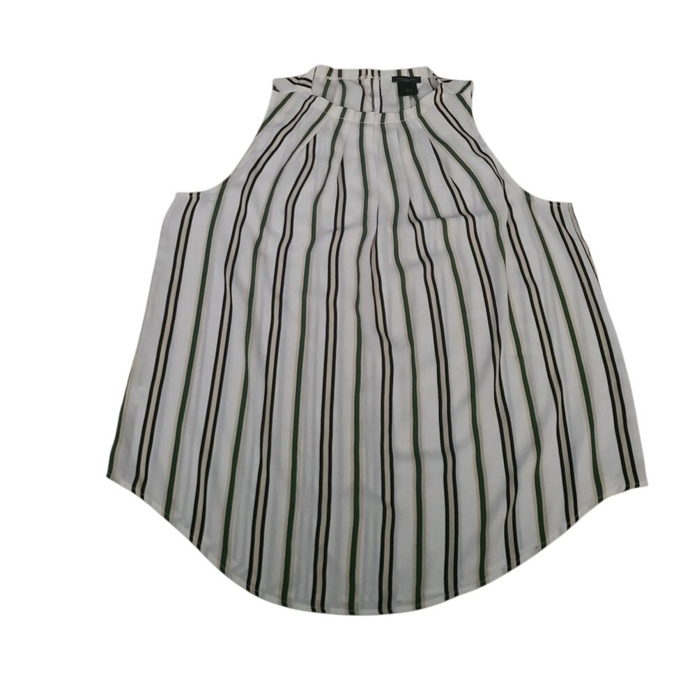 🔥Ann Taylor Factory Sleeveless Striped Blouse Size Small